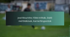 José Mourinho: Főbb trófeák, Edzői mérföldkövek, Karrierfénypontok