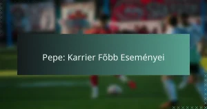 Pepe: Karrier Főbb Eseményei