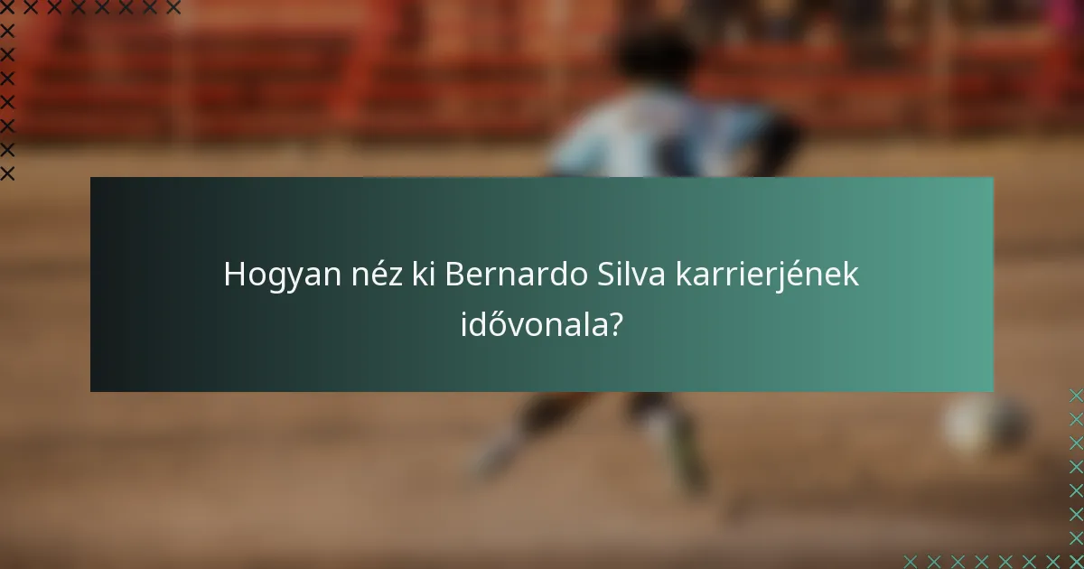 Hogyan néz ki Bernardo Silva karrierjének idővonala?