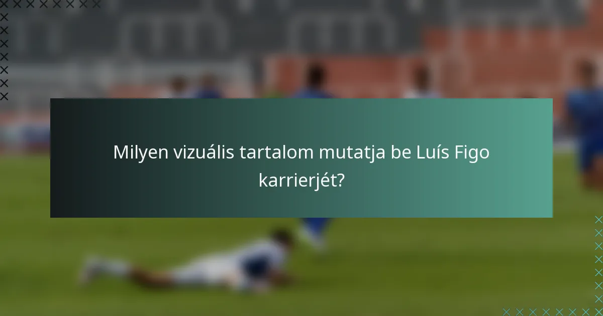 Milyen vizuális tartalom mutatja be Luís Figo karrierjét?
